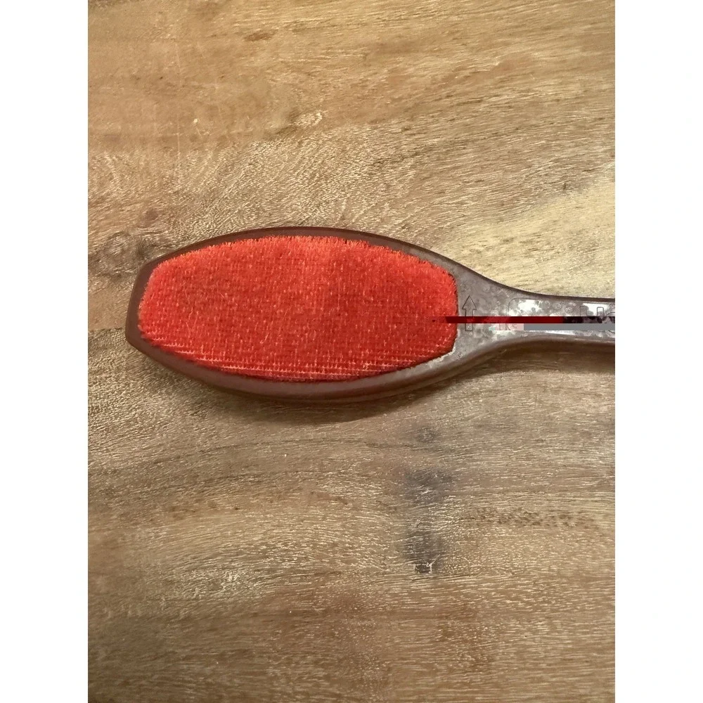 Vintage Helmac Lint Brush Double Sided Red Velvet Office Home Closet Made In USA